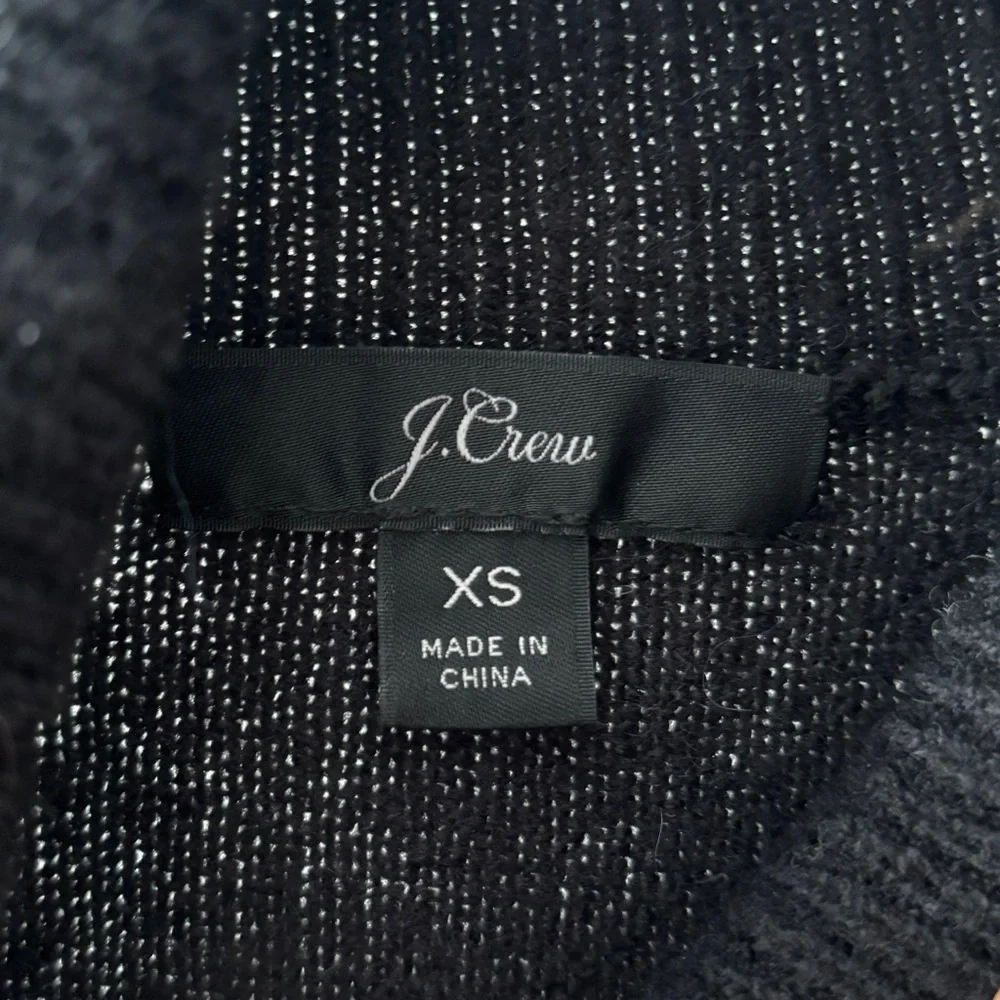 J. Crew Black Turtle Neck Wool Alpaca Sweater Dress Super Soft Yarn Size XS
